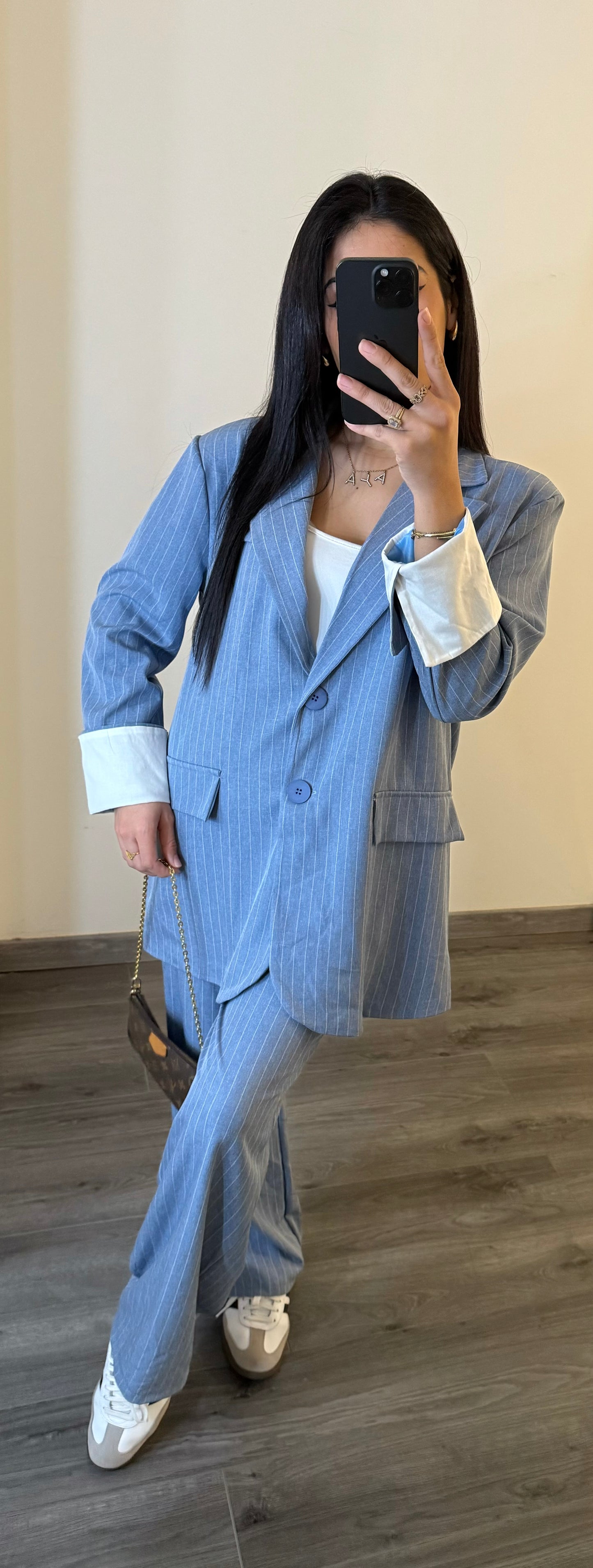 ENSEMBLE 2 PIÈCES RAYURES BLEU